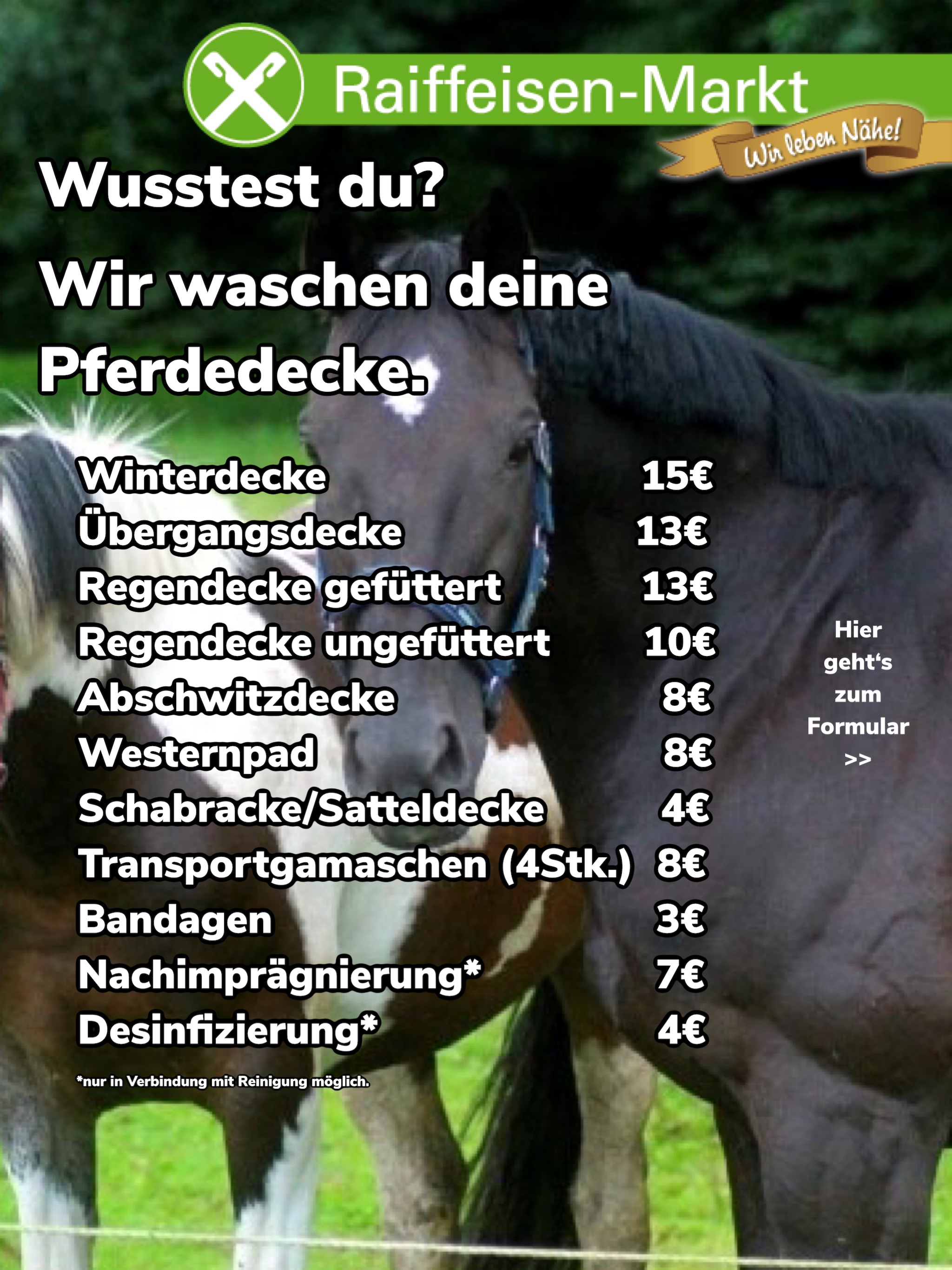 Pferdedeckenwäsche